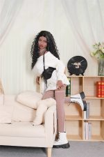 Eunice- 5ft 2(158cm) Big Breast Curly Hair TPE Sex Doll - immagine 6