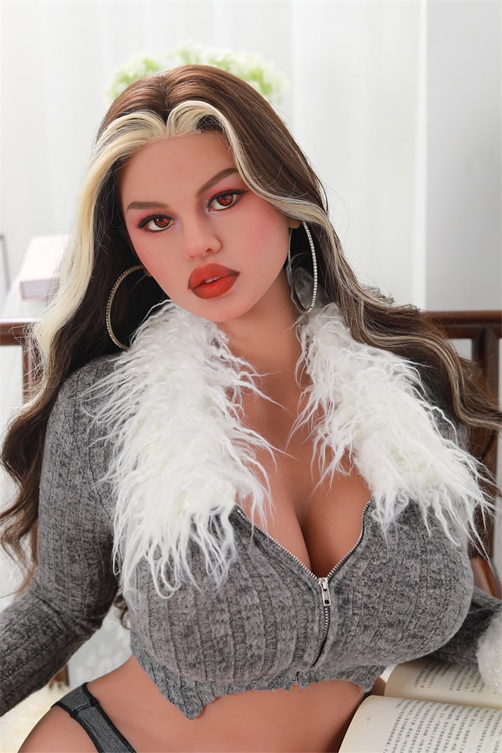09-9.jpg Ada-163cm(5ft 4) Funky Hair BBW Sex Doll - Kép 1