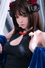 JR | Kiko - 4Ft 10(148cm) Japanese Black Devil Silicone Sex Doll - Afbeelding 15