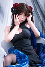 JR | Kiko - 4Ft 10(148cm) Japanese Black Devil Silicone Sex Doll - Afbeelding 13