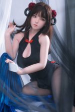 JR | Kiko - 4Ft 10(148cm) Japanese Black Devil Silicone Sex Doll - Afbeelding 3