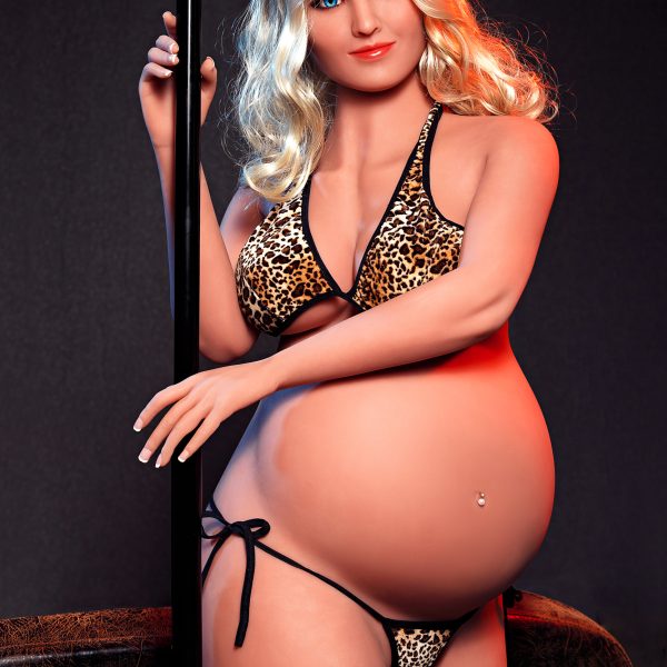 AIBEI | Jennie - 4ft 2 /158cm Femme enceinte Sex Doll avec cheveux blonds bouclés