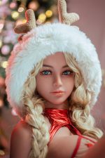 AIBEI | Monaisha - 4ft12 (153cm) Christmas Style Chubby Love Doll With Blonde Curly Hair (In Stock EU) – Image 7