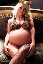 AIBEI | Jennie - 4ft 2 /158cm Pregnant Woman Sex Doll With Blonde Curly Hair - Afbeelding 15