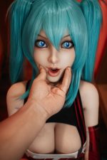 Orange In丨Muncey-5ft 2/158cm Movable Jaw Silicone Sex Doll - Bilde 11