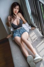 Orange In丨Aileen -5ft 3/160cm Movable Jaw Silicone Sex Doll - Kép 2