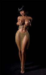 SY | Zara - 4ft 10/148cm Big Breasts Full Silicone Black Sex Doll – Image 4