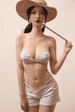 Orange In丨Zona -5ft 3/160cm Movable Jaw Skinny Silicone Sex Doll - Kép 7