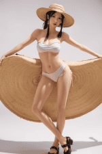 Orange In丨Zona -5ft 3/160cm Movable Jaw Skinny Silicone Sex Doll - Kép 8