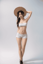 Orange In丨Zona -5ft 3/160cm Movable Jaw Skinny Silicone Sex Doll - Kép 2