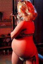 AIBEI | Jennie - 4ft 2 /158cm Pregnant Woman Sex Doll With Blonde Curly Hair - Afbeelding 6