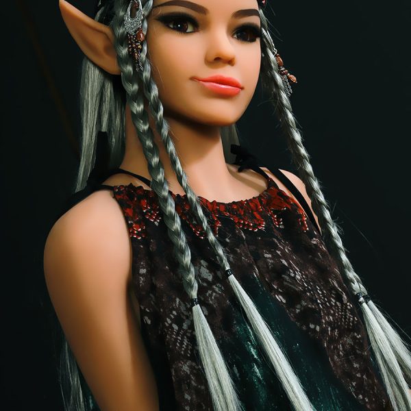 SY | Fontaine - 5ft1(155cm) UltraFlat Chest Elf Sex Doll With Gray Hair